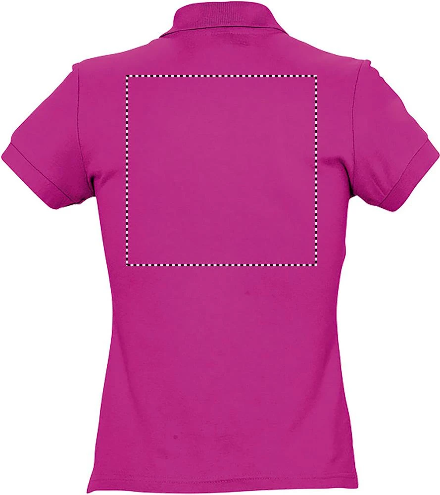 Passion - dámske polo - 170 g - Sol's – aqua – tlačová plocha – Zadná strana