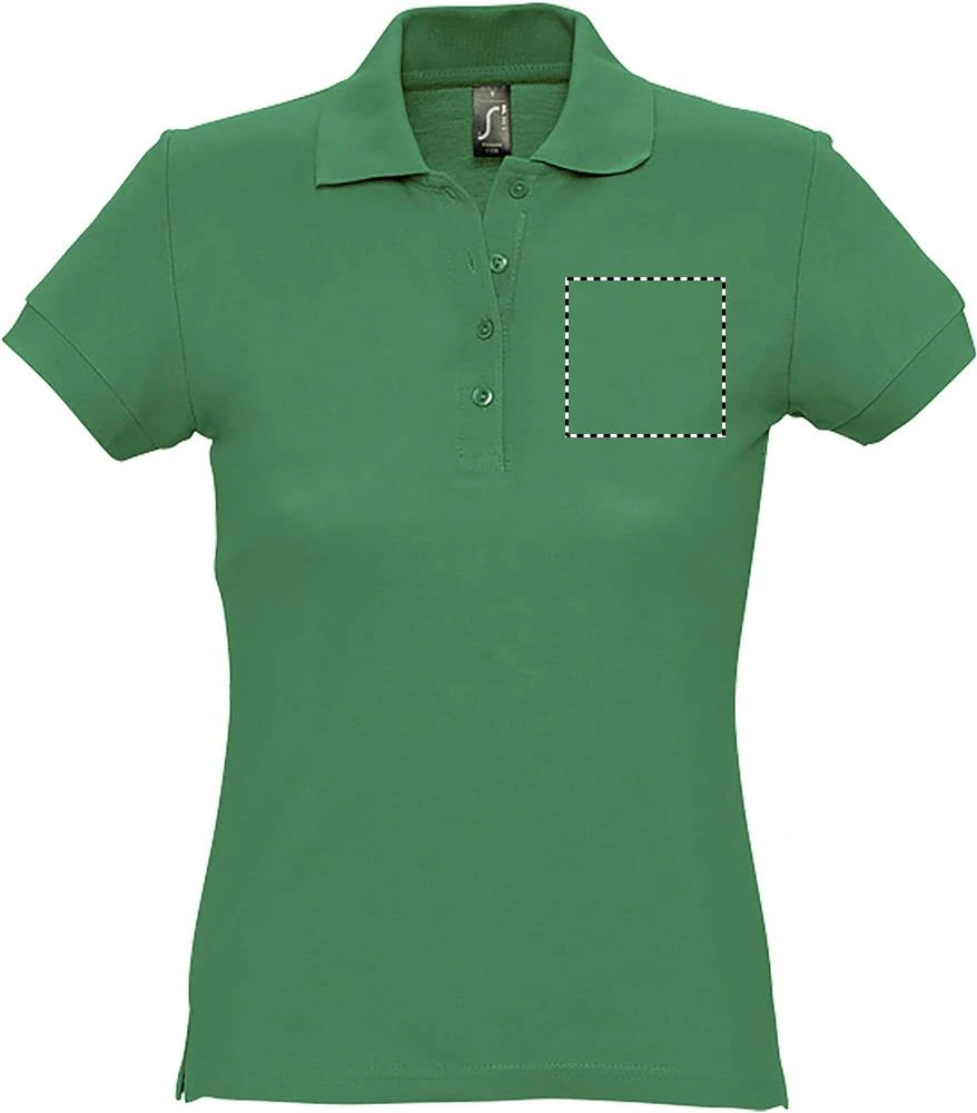Passion - dámske polo - 170 g - Sol's – aqua – tlačová plocha – Hruď