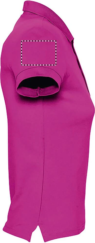 Passion - dámske polo - 170 g - Sol's – aqua – tlačová plocha – Pravý rukáv