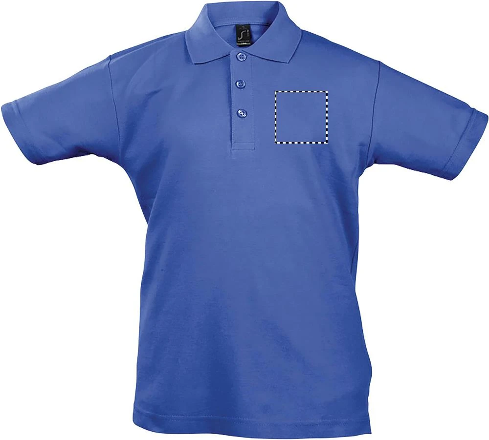 Detské polo tričko 170g - Sol's – ružová – tlačová plocha – Hruď