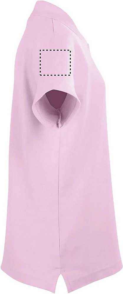 Detské polo tričko 170g - Sol's – ružová – tlačová plocha – Pravý rukáv