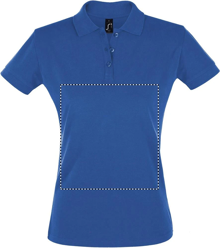 Perfect Dámske polo 180g - Sol's – burgundy – tlačová plocha – Predná strana