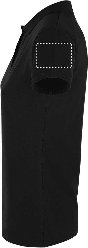 Perfect Dámske polo 180g - Sol's – burgundy – tlačová plocha – Ľavý rukáv