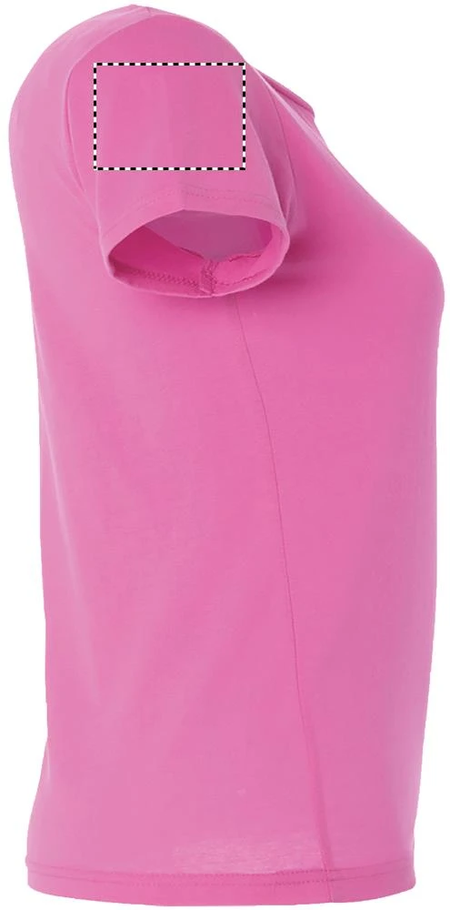 MISS dámske tričko 150g - Sol's – red – tlačová plocha – Pravý rukáv
