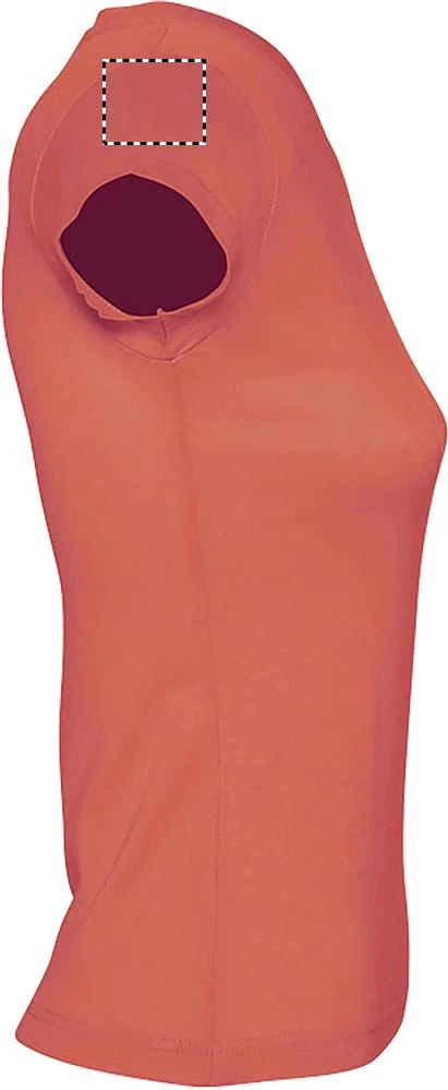 Moon dámske tričko 150g - Sol's – atoll blue – tlačová plocha – Pravý rukáv