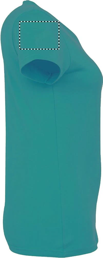 Imperial dámske tričko 190g - Sol's – karibská modř – tlačová plocha – Pravý rukáv