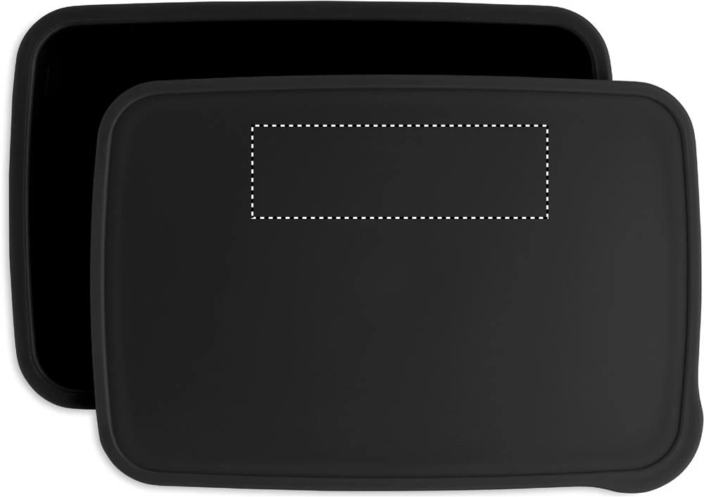 PP Obedný box s keramikou – černá – tlačová plocha – Vrch veka