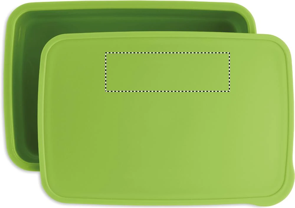 PP Obedný box s keramikou – limetková – tlačová plocha – Vrch veka