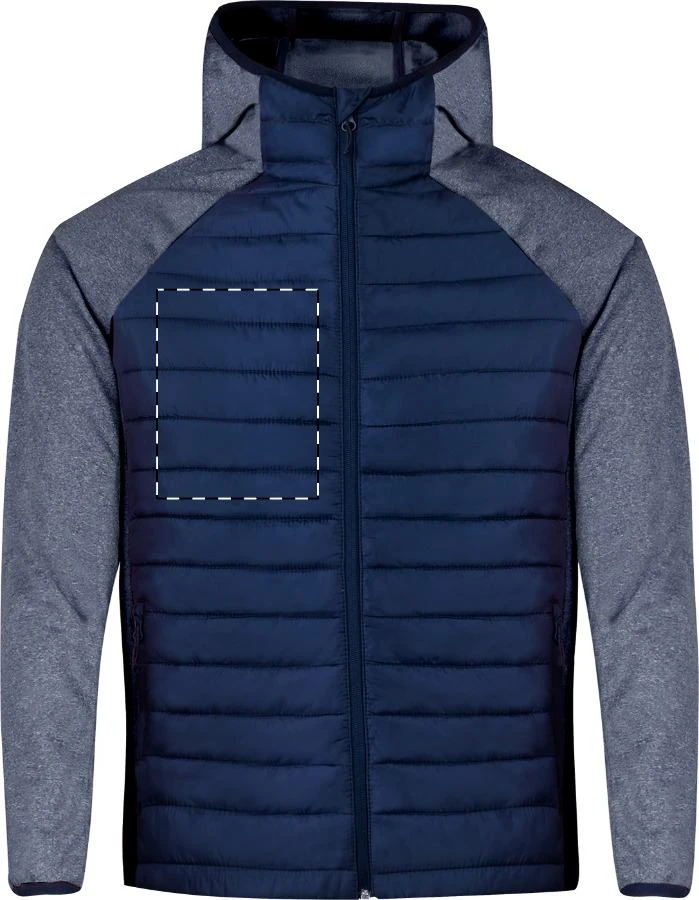 Nokt softshellová bunda – dark blue – tlačová plocha – Pravá hruď