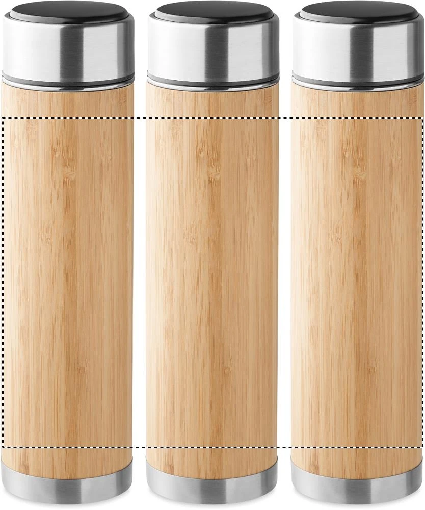 Termoska 480 ml – barva dřeva – tlačová plocha – 360 LASER