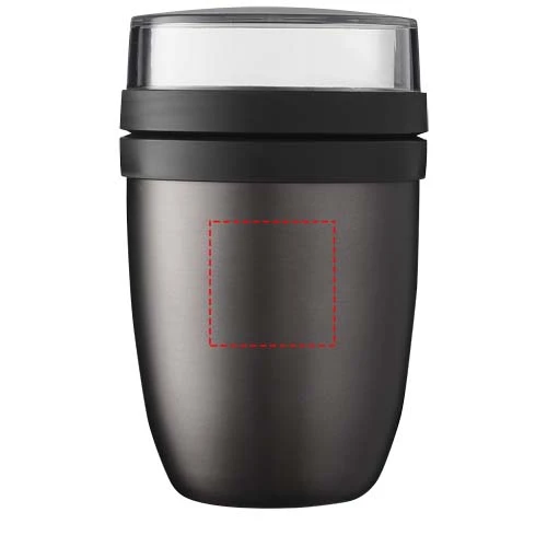 Termo obedový box Ellipse - Mepal – titan – tlačová plocha – Predná strana