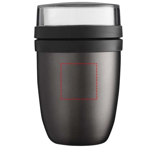 Termo obedový box Ellipse - Mepal – titan – tlačová plocha – Zadná strana