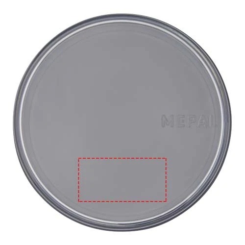 Termo obedový box Ellipse - Mepal – stříbrná – tlačová plocha – Veko