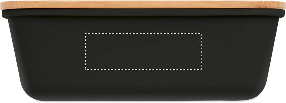 Obedová krabička s bambusom – černá – tlačová plocha – Bok 1