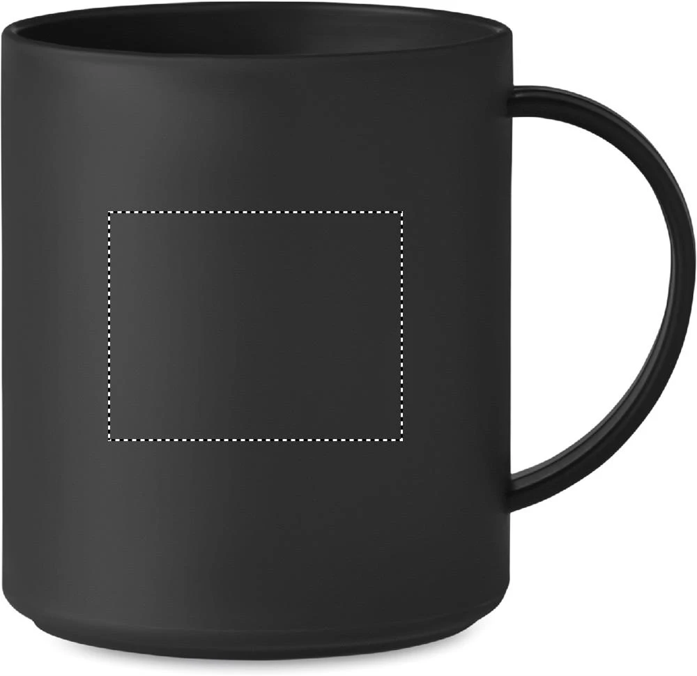 Hrnček 300 ml – černá – tlačová plocha – Pre pravákov