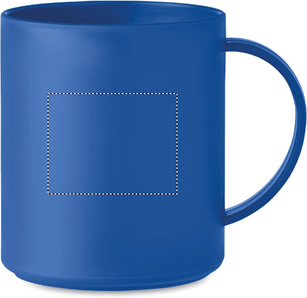 Hrnček 300 ml – modrá – tlačová plocha – Pre pravákov