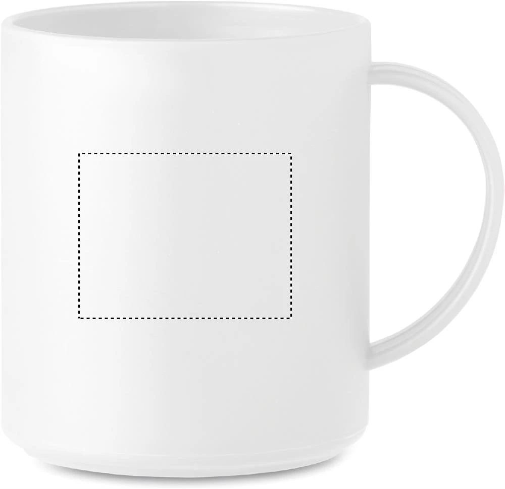 Hrnček 300 ml – bílá – tlačová plocha – Pre pravákov