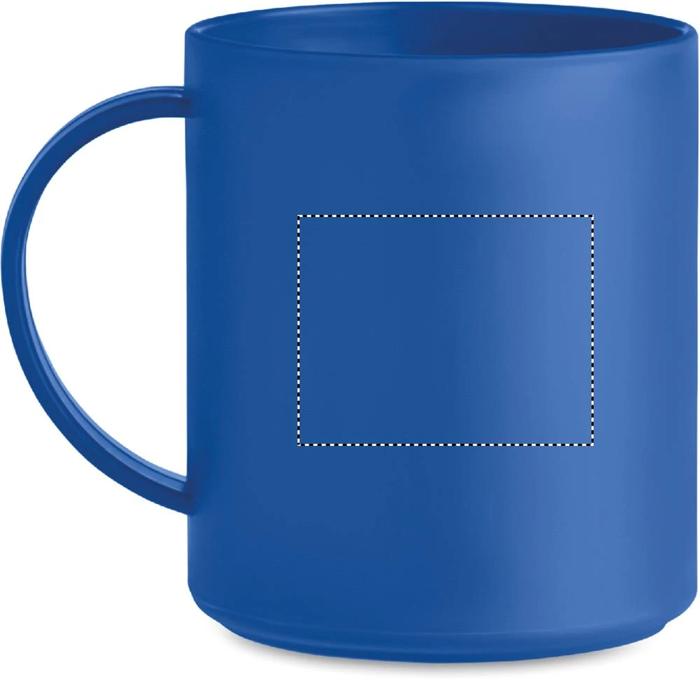 Hrnček 300 ml – modrá – tlačová plocha – Pre ľavákov