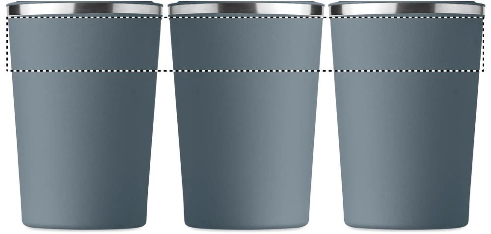 Dvojstenný pohárik 350ml – petrolejová – tlačová plocha – 360 LASER