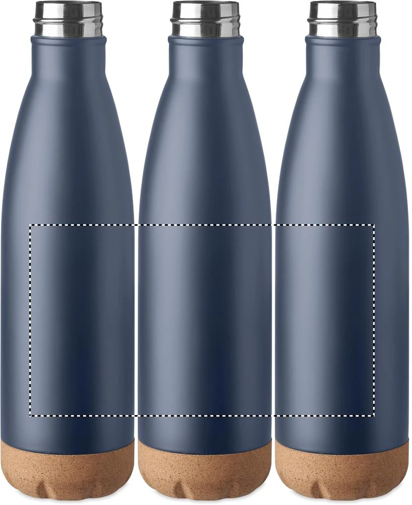 Fľaška s dvojitou stenou 600ml – francouzská námořnická modř – tlačová plocha – Dookola (rotačná sieťotlač)