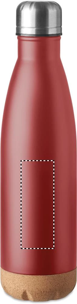 Fľaška s dvojitou stenou 600ml – vínová – tlačová plocha – Predná strana