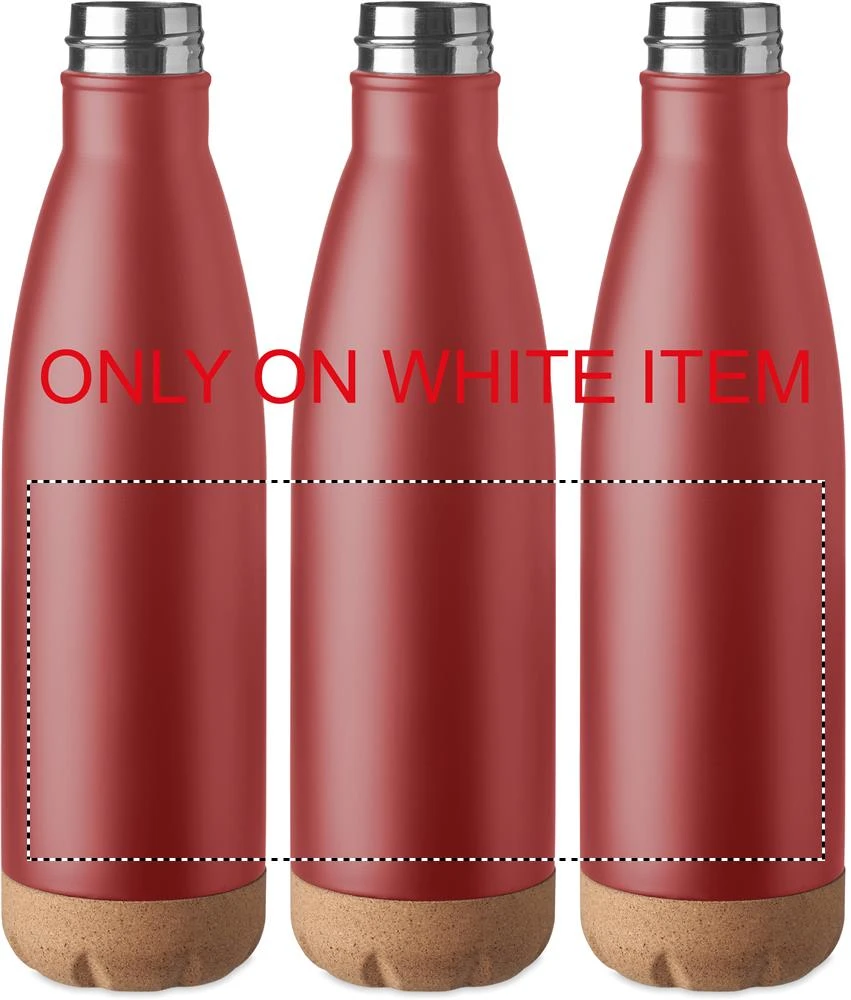 Fľaška s dvojitou stenou 600ml – vínová – tlačová plocha – Sublimácia