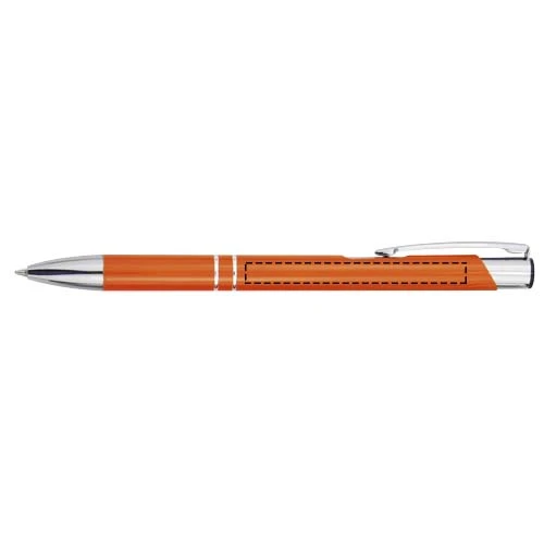Guľôčkové pero Moneta – oranžová – tlačová plocha – Viečko