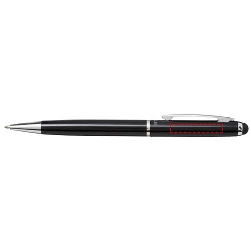 Guľôčkové pero stylus - Luxe – černá – tlačová plocha – Viečko