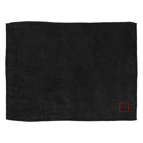 Extra mäkký pléd Bay z coral fleece – černá – tlačová plocha – Predná strana
