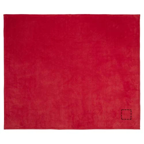 Extra mäkký pléd Bay z coral fleece – červená – tlačová plocha – Predná strana