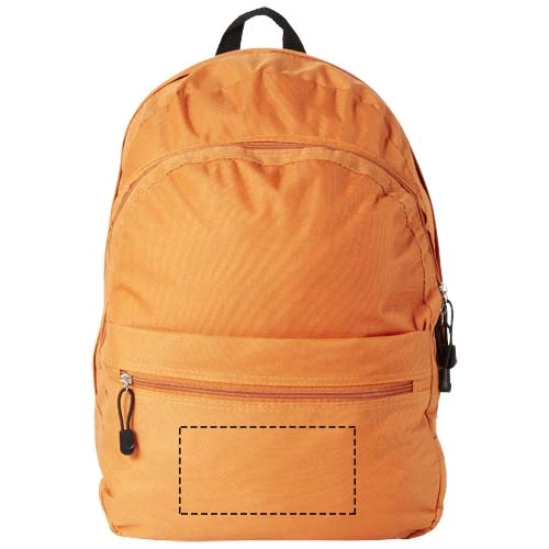Batoh Trend - pohodlný trendy batoh – oranžová – tlačová plocha – Vrecko