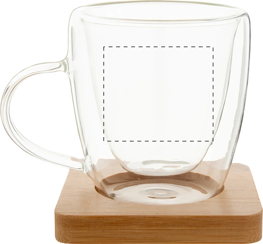 Mocaboo sada pohárov na espresso zo skla – transparent – tlačová plocha – Šálka 2 - pre ľaváka