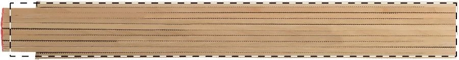 Gable skladací meter – natural – tlačová plocha – Pravá strana