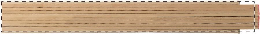 Gable skladací meter – natural – tlačová plocha – Ľavá strana