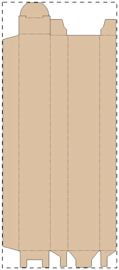 Gable skladací meter – natural – tlačová plocha – Vlastná kraft vlnitá krabica
