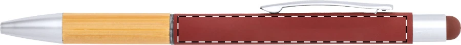 Borbox dotykové guličkové pero – red – tlačová plocha – Pod klipom - pre praváka