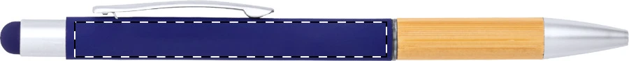 Borbox dotykové guličkové pero – dark blue – tlačová plocha – Pod klipom - pre ľaváka