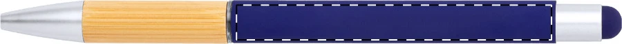 Borbox dotykové guličkové pero – dark blue – tlačová plocha – Pod klipom - opačná strana