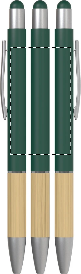 Borbox dotykové guličkové pero – dark green – tlačová plocha – Obal