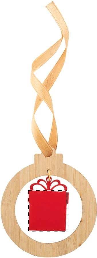 DoubleTree vianočná ozdoba, stromček – natural – tlačová plocha – Stred