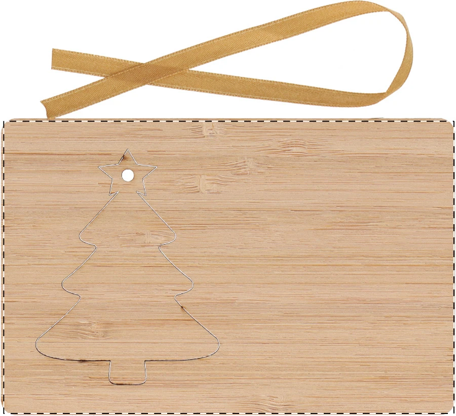 BooCard vianočná pohľadnica – natural – tlačová plocha – Predná strana