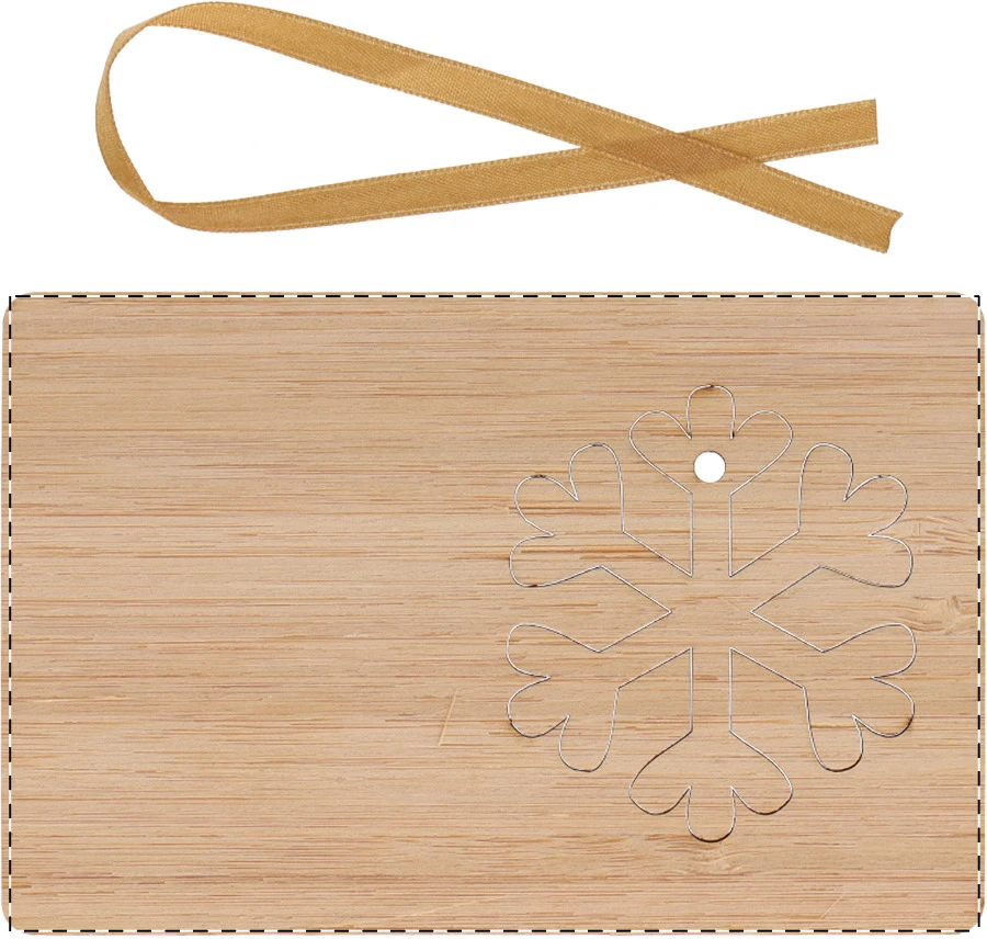 BooCard vianočná pohľadnica – natural – tlačová plocha – Zadná strana