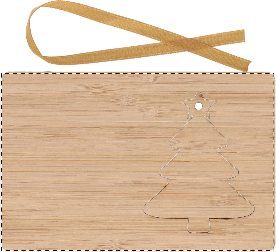 BooCard vianočná pohľadnica – natural – tlačová plocha – Zadná strana