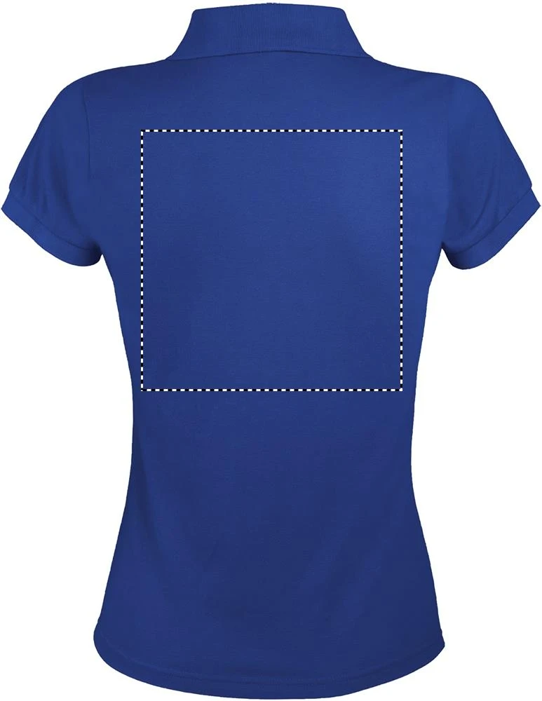 PRIME WOMEN POLO 200gr - Sol's – kelly green – tlačová plocha – Zadná strana