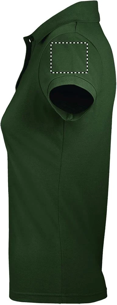 PRIME WOMEN POLO 200gr - Sol's – kelly green – tlačová plocha – Ľavý rukáv