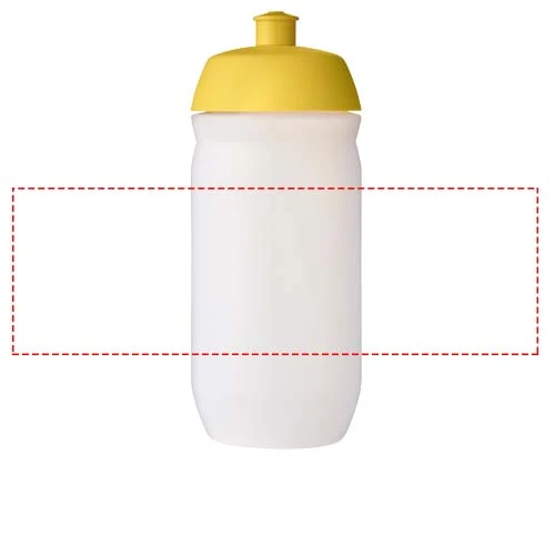 HydroFlex ™ Clear 500 ml športová fľaša – žlutá – tlačová plocha – Po obvode