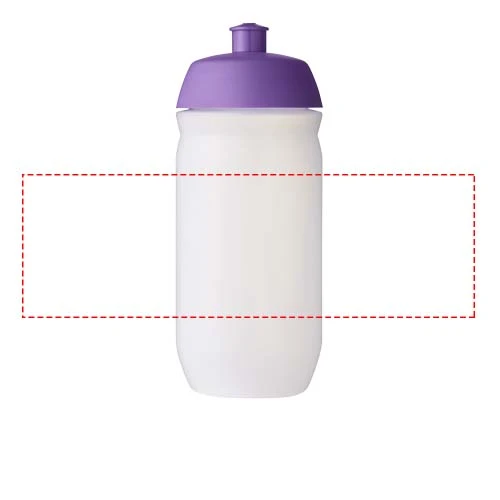 HydroFlex ™ Clear 500 ml športová fľaša – purpurová – tlačová plocha – Po obvode