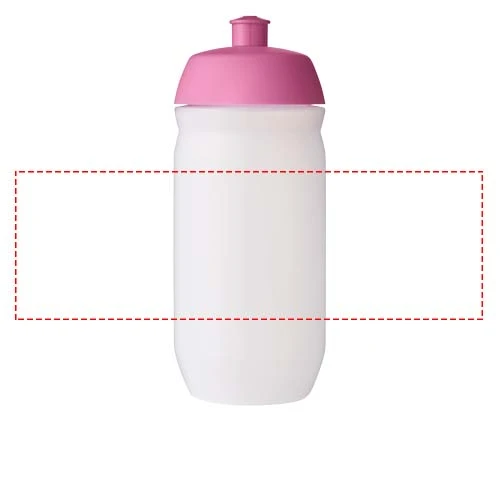 HydroFlex ™ Clear 500 ml športová fľaša – ružová – tlačová plocha – Po obvode