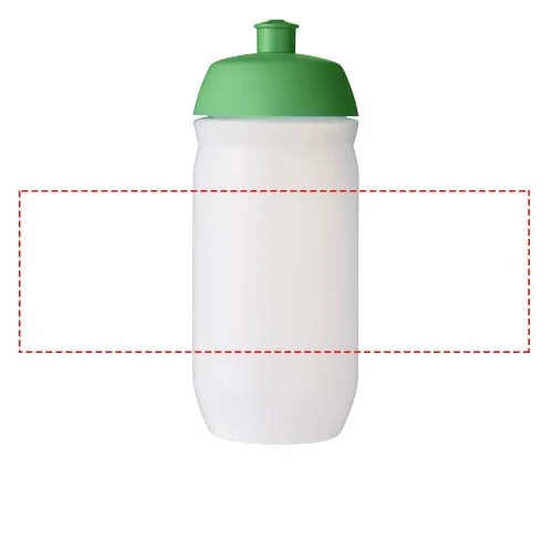 HydroFlex ™ Clear 500 ml športová fľaša – zelená – tlačová plocha – Po obvode
