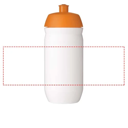 HydroFlex ™ 500 ml športová fľaša – oranžová – tlačová plocha – Po obvode